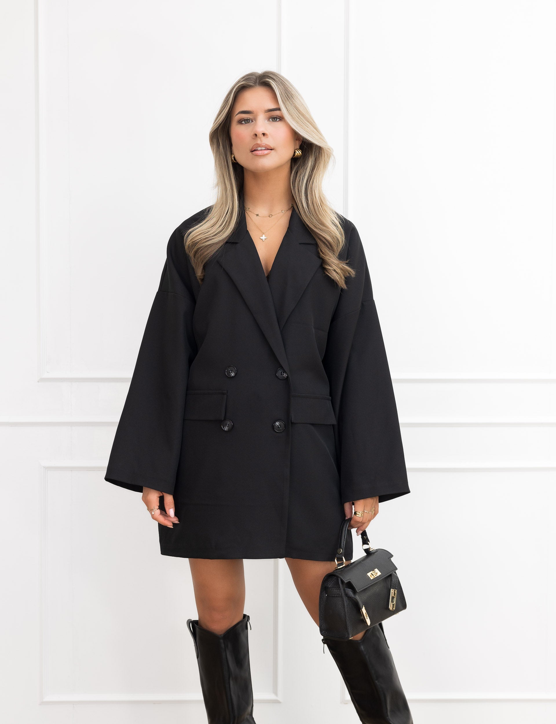 REFIND® | ZWARTE BLAZER LANG EVY